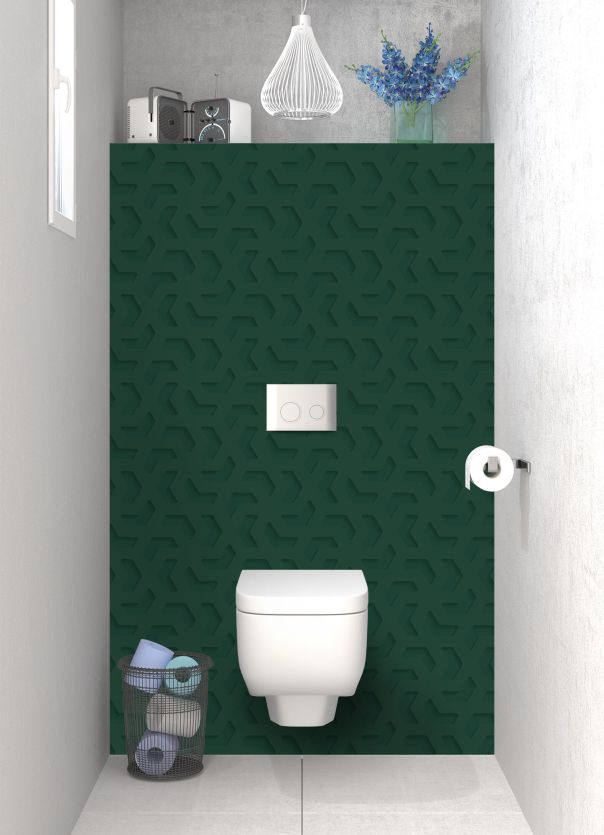 Panneau WC Hélice en relief couleur Vert avocat
