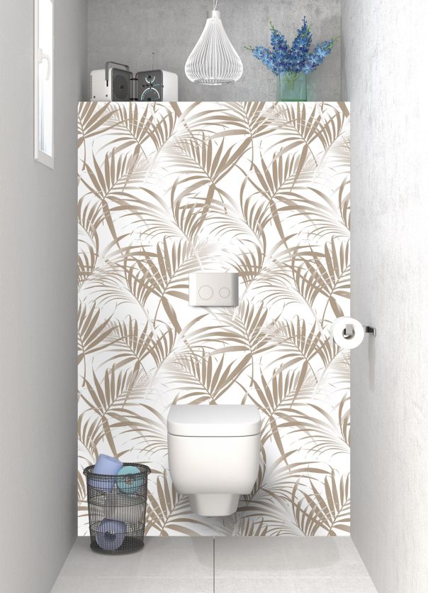 Panneau WC Feuilles tropicales couleur Mulot