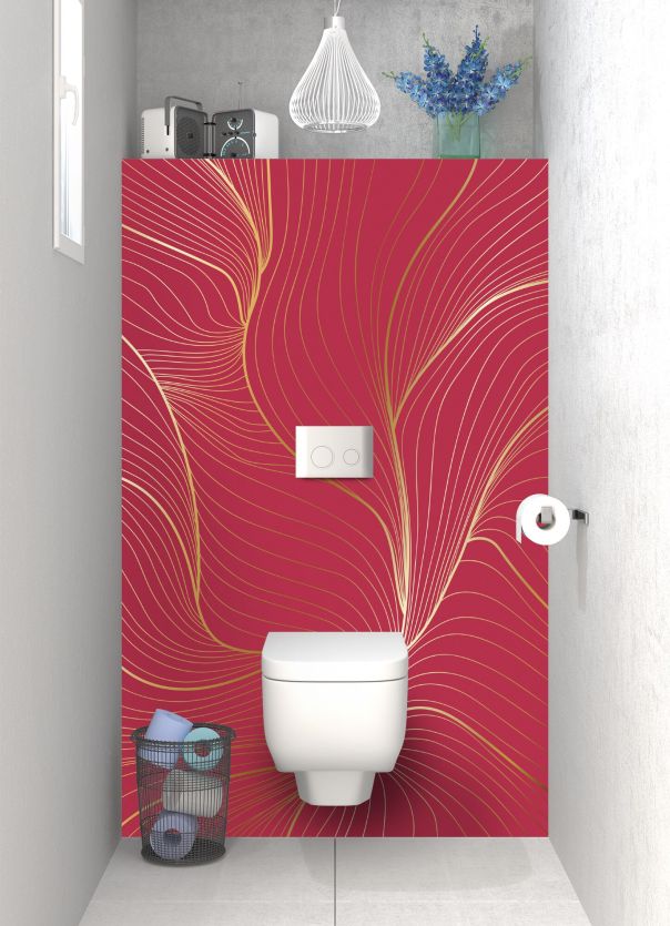 Panneau WC Volupté couleur Rose grenade motif inversé