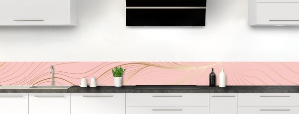 Crédence de cuisine Volupté couleur Quartz rose frise