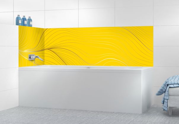 Panneau de bain Volupté couleur Mimosa motif inversé