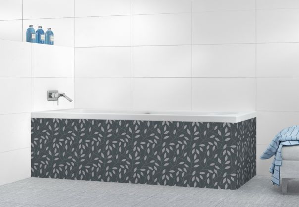 Panneau tablier de bain Rideau de feuilles  couleur Gris anthracite