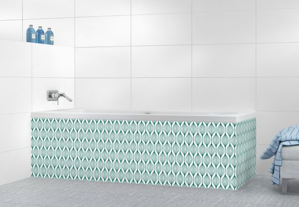 Panneau tablier de bain Rubans design couleur Vert jade