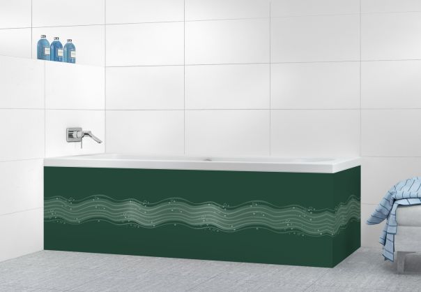 Panneau tablier de bain Vagues design couleur Vert avocat