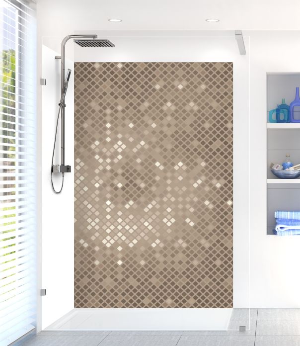 Panneau de douche Diamants brillants couleur Mulot motif inversé