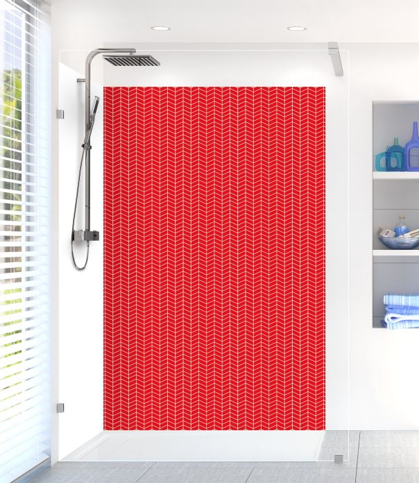 Panneau de douche Origami  couleur Rouge vermillon