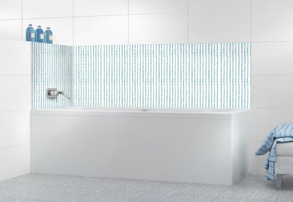 Panneau de bain Pointillés couleur Bleu paon