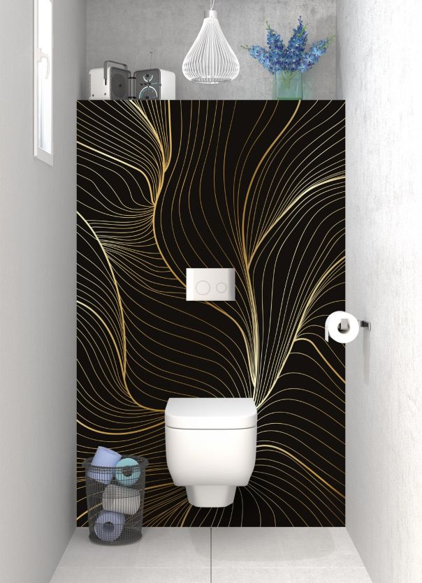 Panneau WC Volupté couleur Noir motif inversé