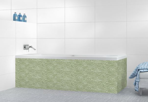 Panneau tablier de bain Osaka couleur Vert sauge