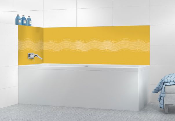 Panneau de bain Vagues design couleur Curcuma