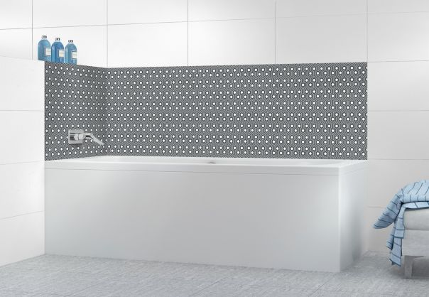 Panneau de bain Hexagones  couleur Gris anthracite