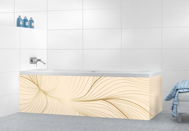 Panneau tablier de bain Volupté couleur Dune motif inversé