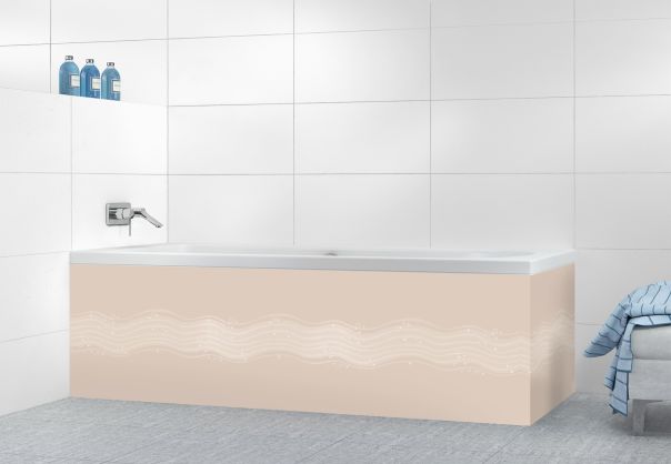 Panneau tablier de bain Vagues design couleur Grège