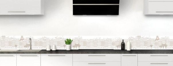 Crédence de cuisine La rue couleur Mulot frise motif inversé