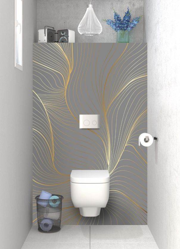 Panneau WC Volupté couleur Gris pierre motif inversé