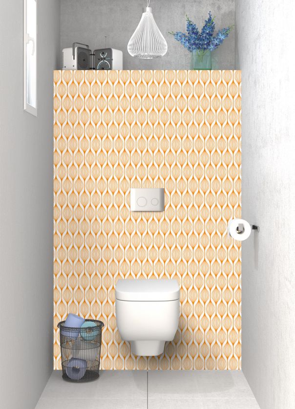 Panneau WC Rubans design couleur Citrouille