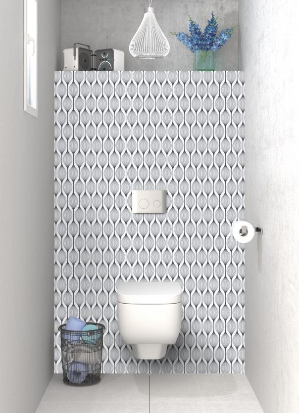 Panneau WC Rubans design couleur Gris anthracite