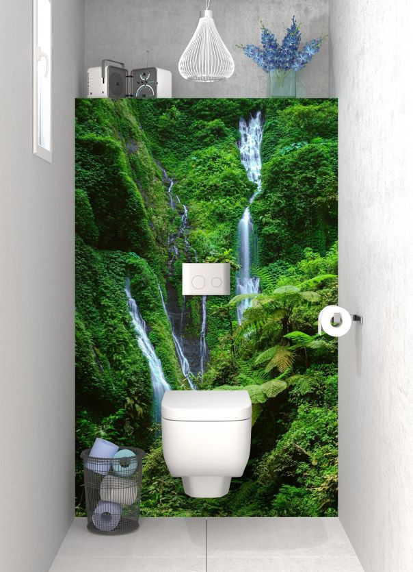 Panneau WC Cascade dans la jungle