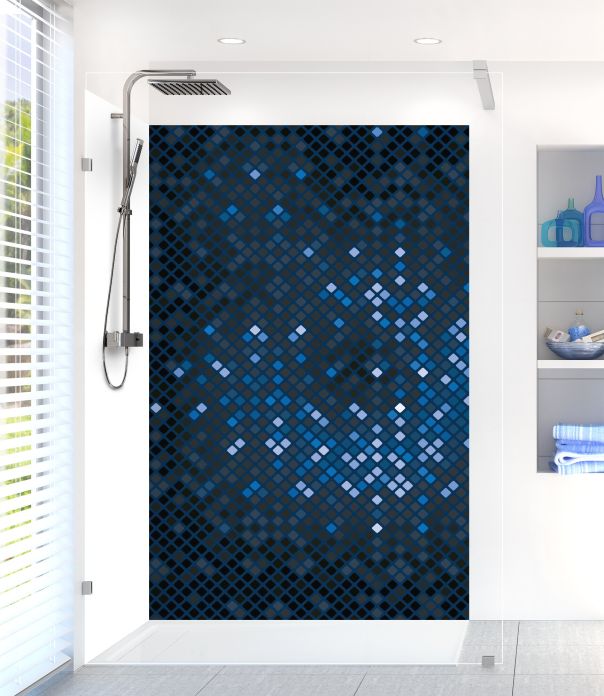 Panneau de douche Diamants brillants couleur Bleu nuit