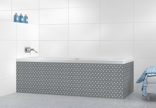 Panneau tablier de bain Hexagones  couleur Gris anthracite