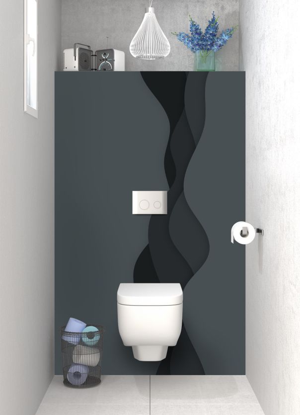 Panneau WC Vagues couleur Gris anthracite