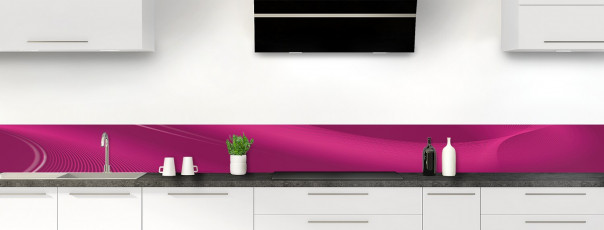 Crédence de cuisine Volute couleur prune dosseret motif inversé