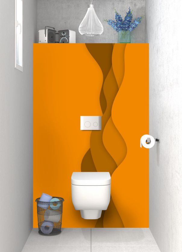 Panneau WC Vagues couleur Citrouille