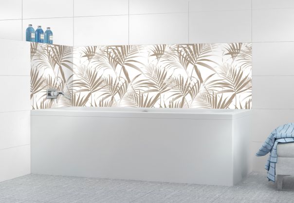 Panneau de bain Feuilles tropicales couleur Mulot