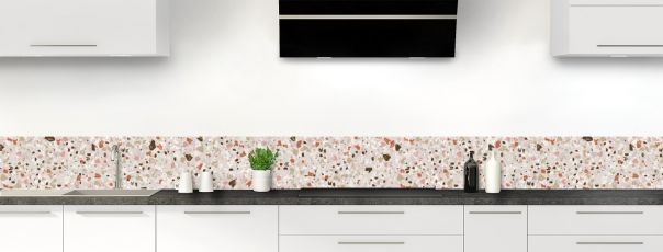 Crédence de cuisine Terrazzo terracotta frise