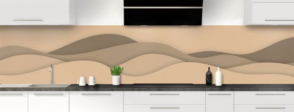 Crédence de cuisine Vagues couleur Coquille d'oeuf panoramique