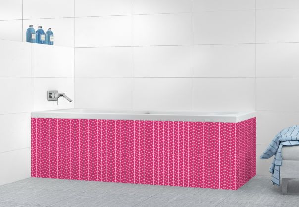 Panneau tablier de bain Origami  couleur Saphir rose