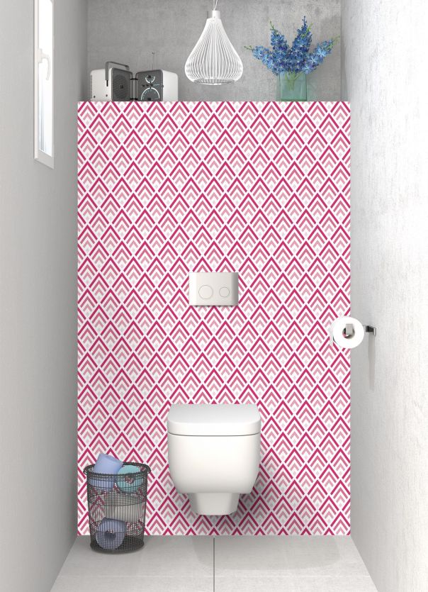 Panneau WC Ecailles  couleur Saphir rose