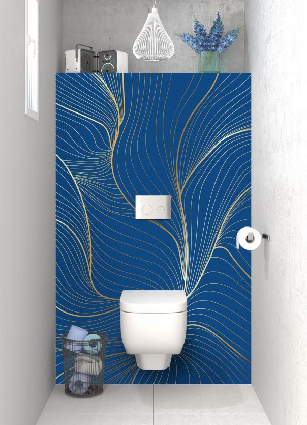 Panneau WC Volupté couleur Bleu électrique motif inversé