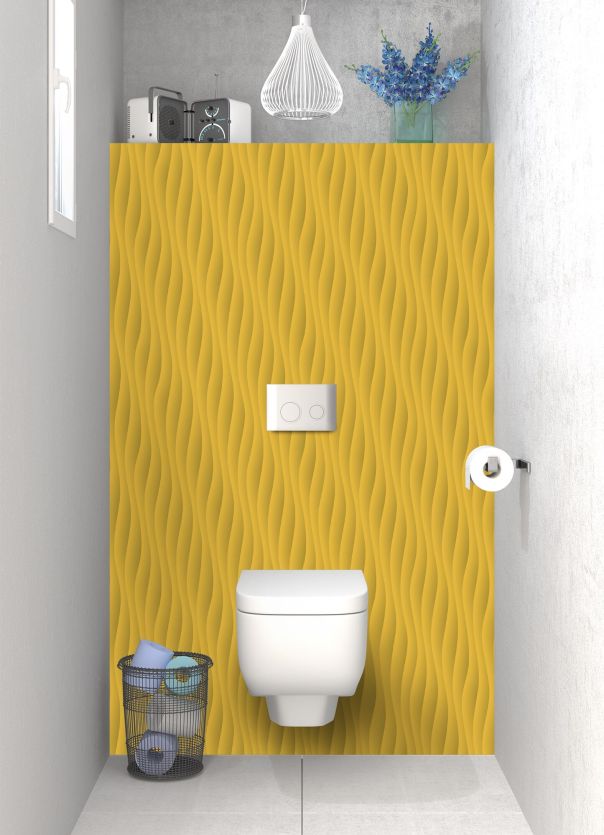 Panneau WC Ondes couleur Curcuma