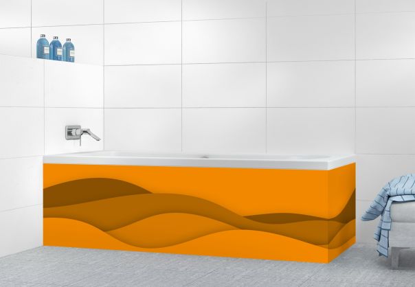 Panneau tablier de bain Vagues couleur Citrouille