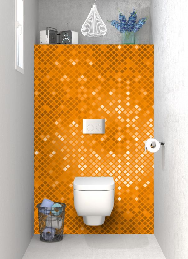 Panneau WC Diamants brillants couleur Citrouille