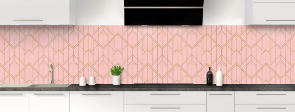 Crédence de cuisine Gatsby couleur Quartz rose panoramique