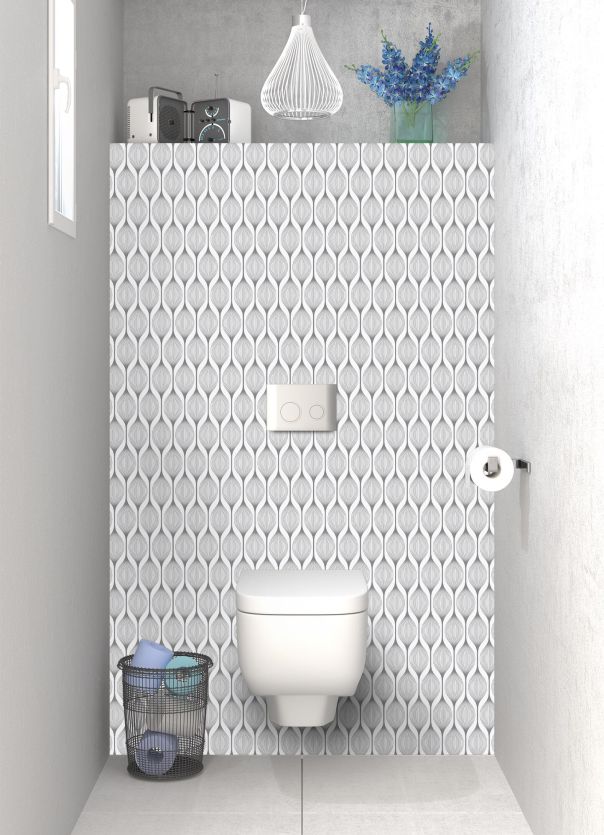 Panneau WC Rubans design couleur Gris pierre