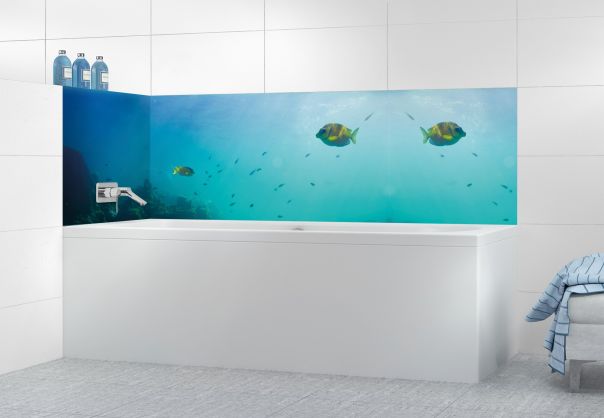 Panneau de bain Entre ciel et mer motif inversé