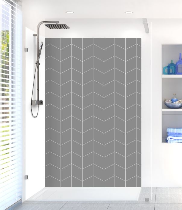 Panneau de douche Origami couleur Gris pierre