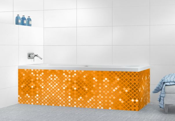 Panneau tablier de bain Diamants brillants couleur Citrouille