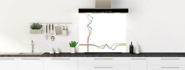 Fonds de hotte avec lignes colorées et vibrantes