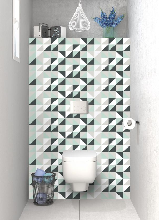 Panneau WC Kaléidoscope vert celadon