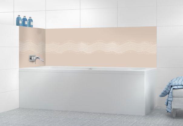 Panneau de bain Vagues design couleur Grège