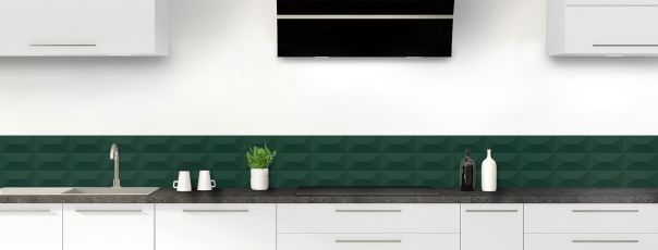 Crédence de cuisine Briques en relief couleur Vert avocat frise