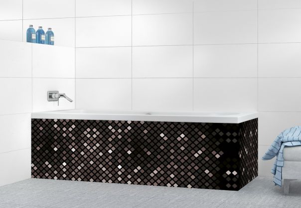 Panneau tablier de bain Diamants brillants couleur Noir