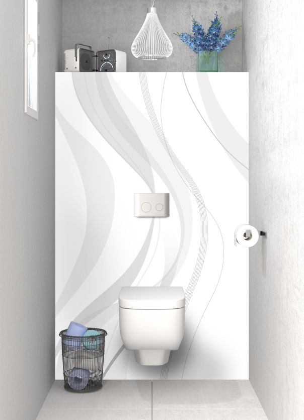 Panneau WC Voilage couleur Blanc