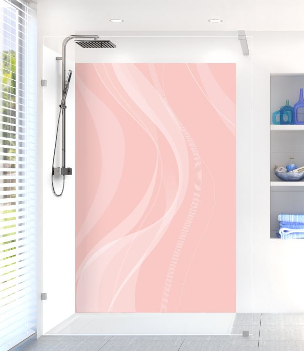 Panneau de douche Voilage couleur Quartz rose