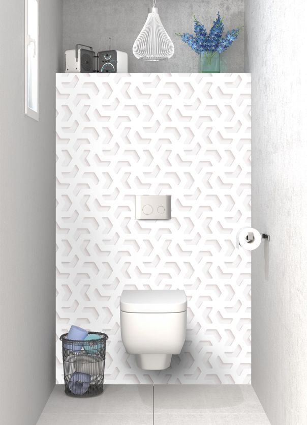 Panneau WC Hélice en relief couleur Blanc