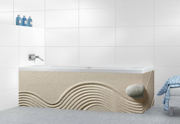 Panneau tablier de bain Jardin japonais galet motif inversé